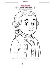 Prévia da folha de atividades imprimível Leopold Mozart