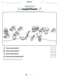 Leopold Mozart printable worksheet preview