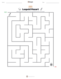 Leopold Mozart printable worksheet preview