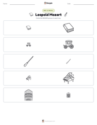 Leopold Mozart printable worksheet preview