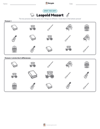 Leopold Mozart printable worksheet preview