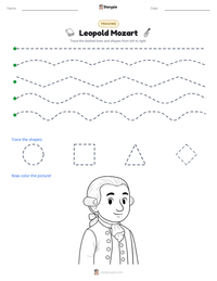 Leopold Mozart printable worksheet preview