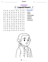 Leopold Mozart afdrukbare werkblad voorbeeld