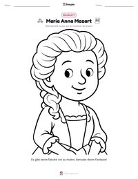 Maria Anna Mozart druckbare Arbeitsblatt Vorschau