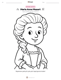 Maria Anna Mozart yazdırılabilir çalışma sayfası önizlemesi