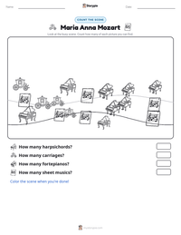 Maria Anna Mozart printable worksheet preview