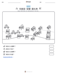 玛丽亚·安娜·莫扎特 可打印工作表预览