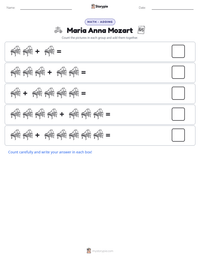 Maria Anna Mozart printable worksheet preview