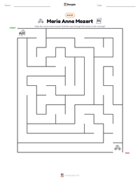 Maria Anna Mozart printable worksheet preview