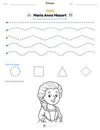 Maria Anna Mozart printable worksheet preview