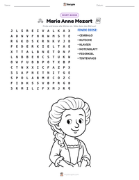 Maria Anna Mozart druckbare Arbeitsblatt Vorschau