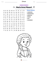 Anteprima della scheda stampabile di Maria Anna Mozart