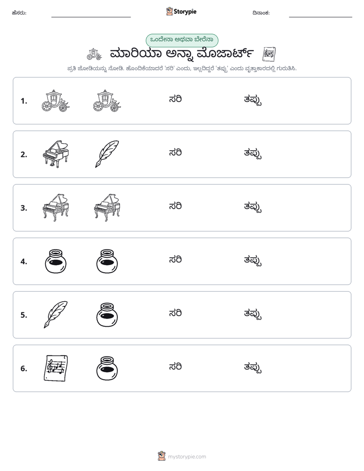 ಒಂದೇ ಅಥವಾ ವಿಭಿನ್ನ