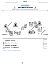 Aperçu de la feuille de travail imprimable La Flûte enchantée