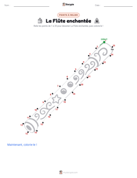 Aperçu de la feuille de travail imprimable La Flûte enchantée
