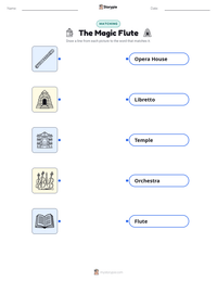 The Magic Flute printable worksheet preview