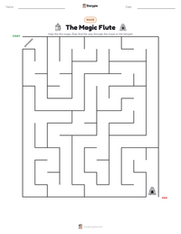 The Magic Flute printable worksheet preview