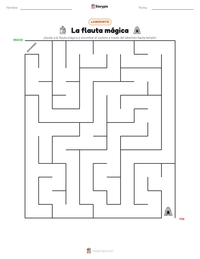 Vista previa de la hoja de trabajo imprimible de La flauta mágica
