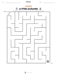 Aperçu de la feuille de travail imprimable La Flûte enchantée