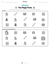 The Magic Flute printable worksheet preview