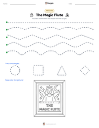 The Magic Flute printable worksheet preview