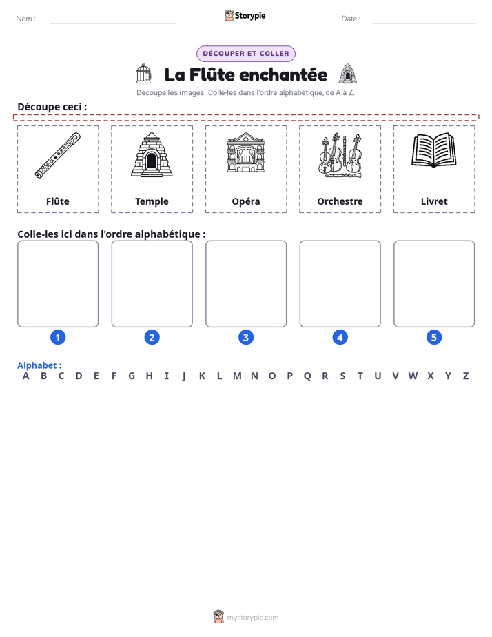 Découper & Coller l'Alphabet