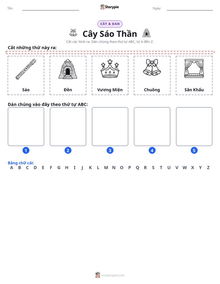 Cắt & Dán Chữ Cái