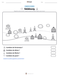 Aperçu de la feuille de travail imprimable Salzbourg