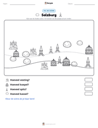 Salzburg afdrukbare werkblad voorbeeld