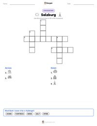 Salzburg printable worksheet preview