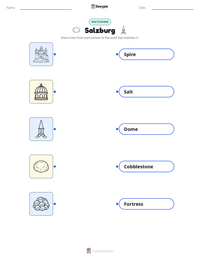 Salzburg printable worksheet preview