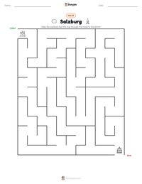 Salzburg printable worksheet preview