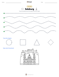 Salzburg printable worksheet preview
