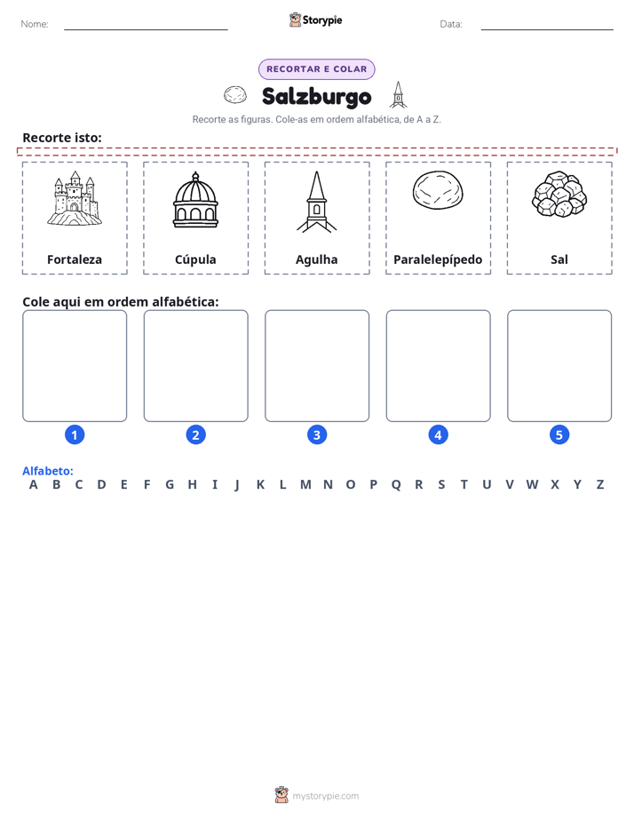 Recortar & Colar Alfabeto