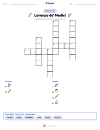 Lorenzo de' Medici printable worksheet preview