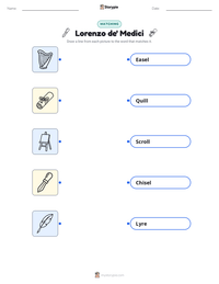 Lorenzo de' Medici printable worksheet preview
