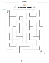 Lorenzo de' Medici printable worksheet preview