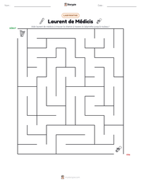 Aperçu de la feuille de travail imprimable Laurent de Médicis