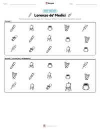 Lorenzo de' Medici printable worksheet preview