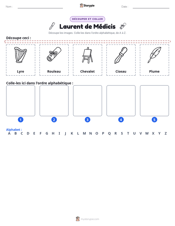 Découper & Coller l'Alphabet