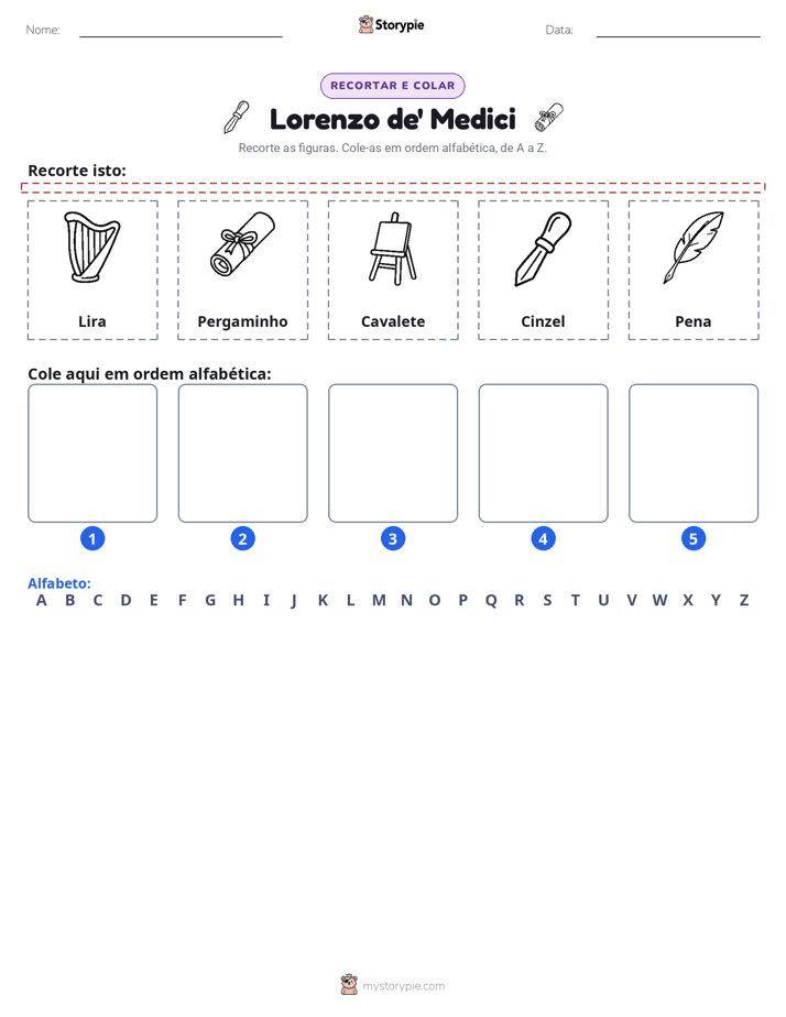 Recortar & Colar Alfabeto