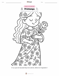 Page de coloriage Primavera pour les enfants