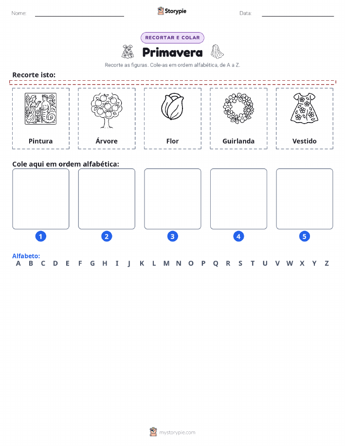 Recortar & Colar Alfabeto