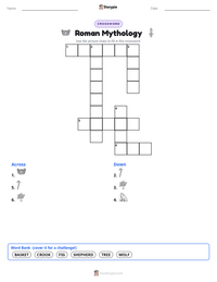 Roman Mythology printable worksheet preview