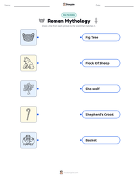 Roman Mythology printable worksheet preview