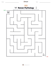 Roman Mythology printable worksheet preview