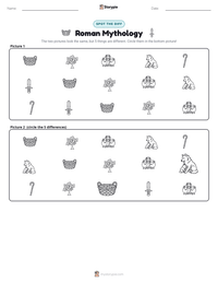 Roman Mythology printable worksheet preview
