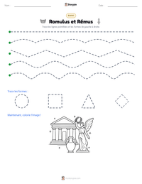 Aperçu de la feuille de travail imprimable Romulus et Rémus