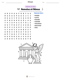 Aperçu de la feuille de travail imprimable Romulus et Rémus