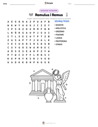 Podgląd drukowalnego arkusza ćwiczeń Romulus i Remus
